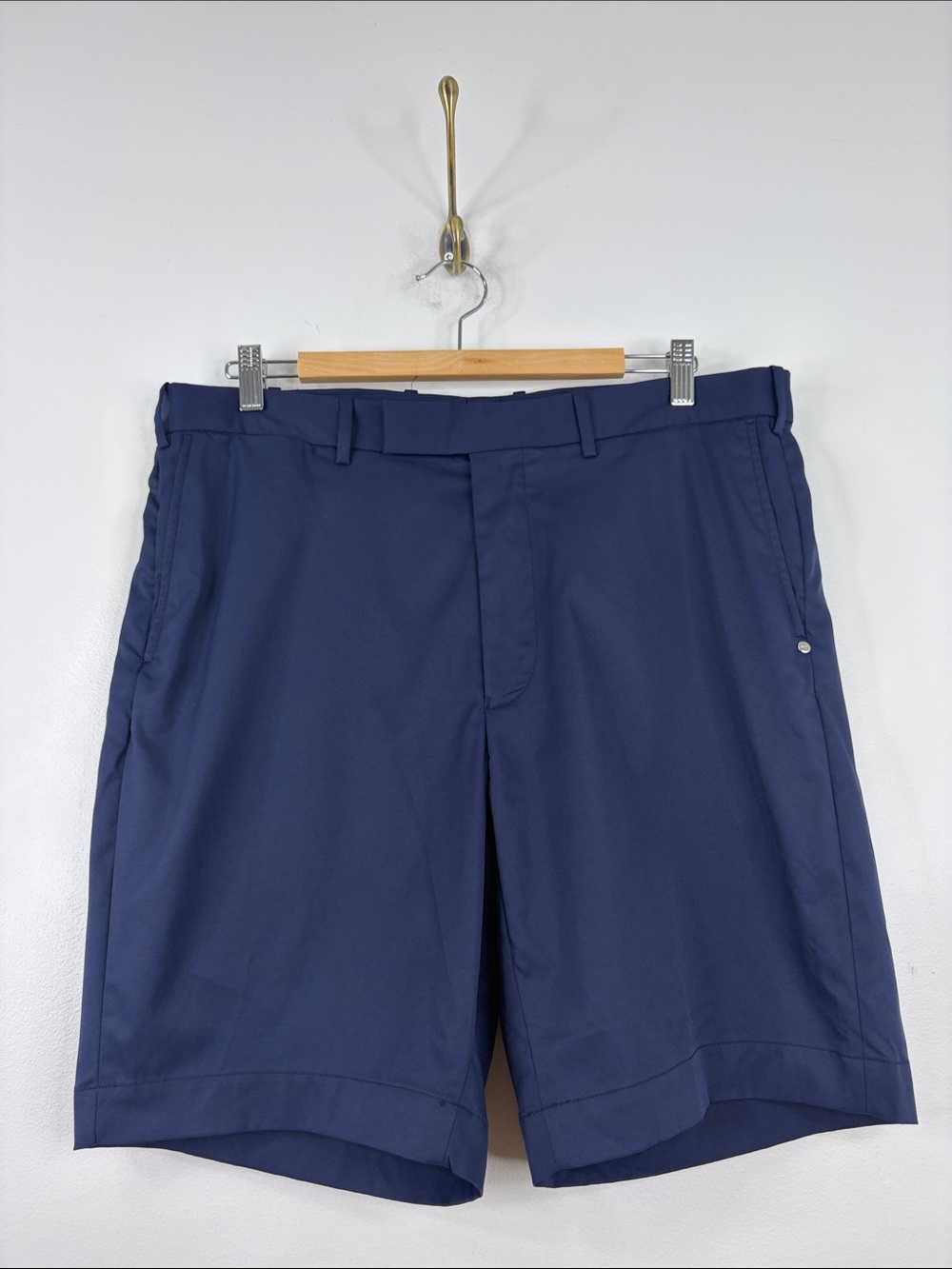 RLX Ralph Lauren Shorts Mens 36 x 9 Navy Blue Performance Stretch Golf Tailored
